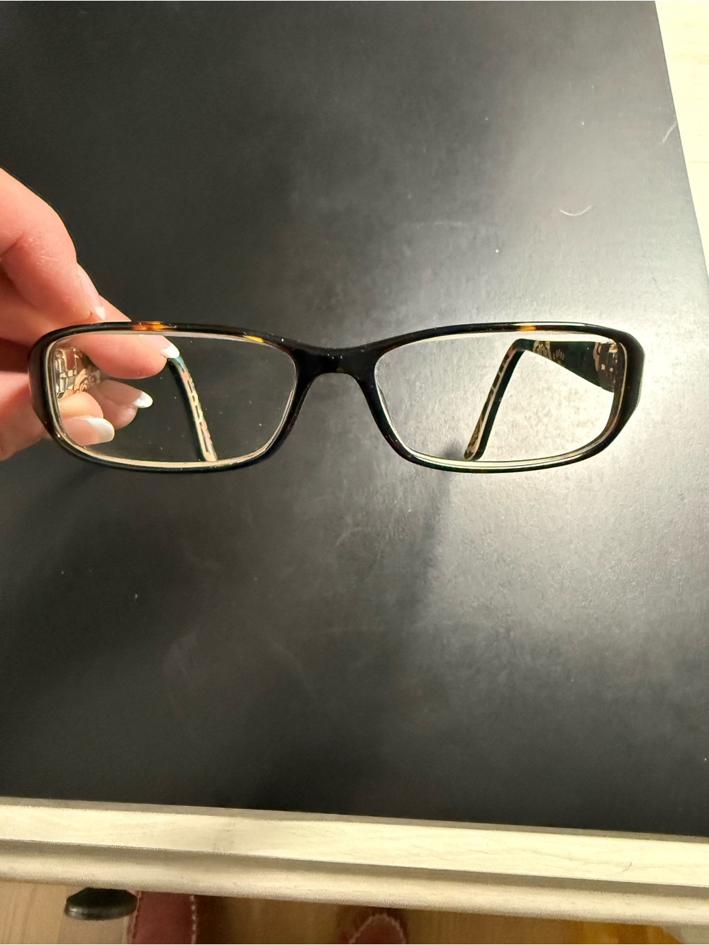 Vera Bradley Brown Tortoise Floral Eyeglass Frames w/ Generic Case
